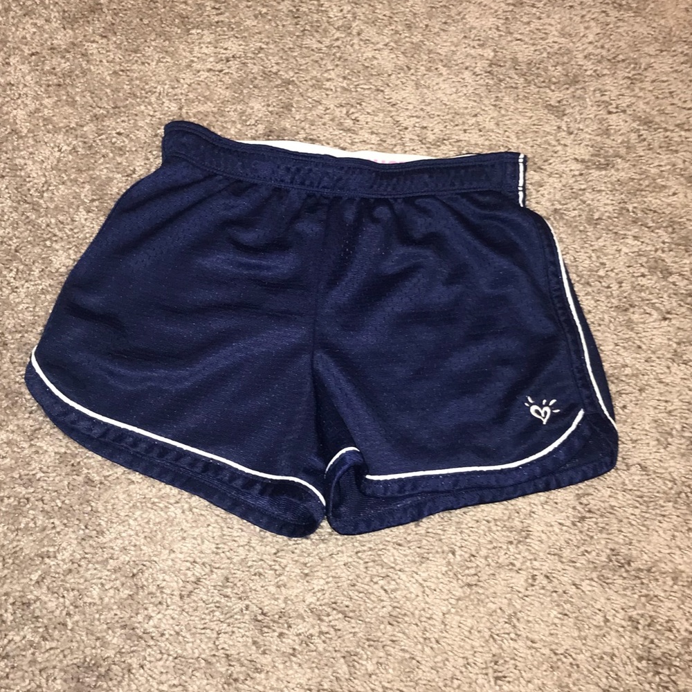 Blue and white Justice athletic shorts